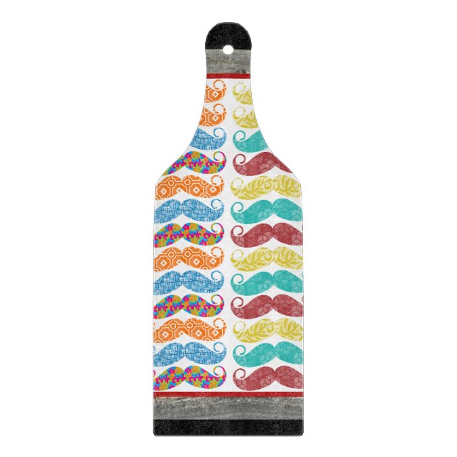 Planche À Découper M. Mustache Hipster Motif (Devant)