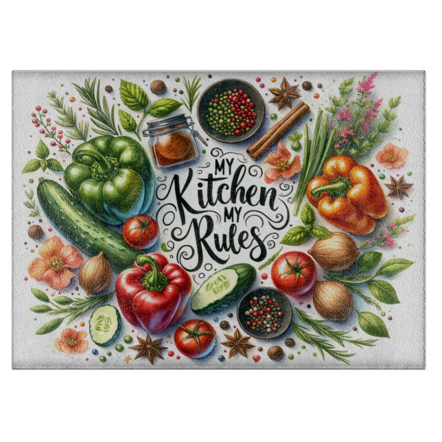 Planche À Découper Ma cuisine Mes règles (Devant)