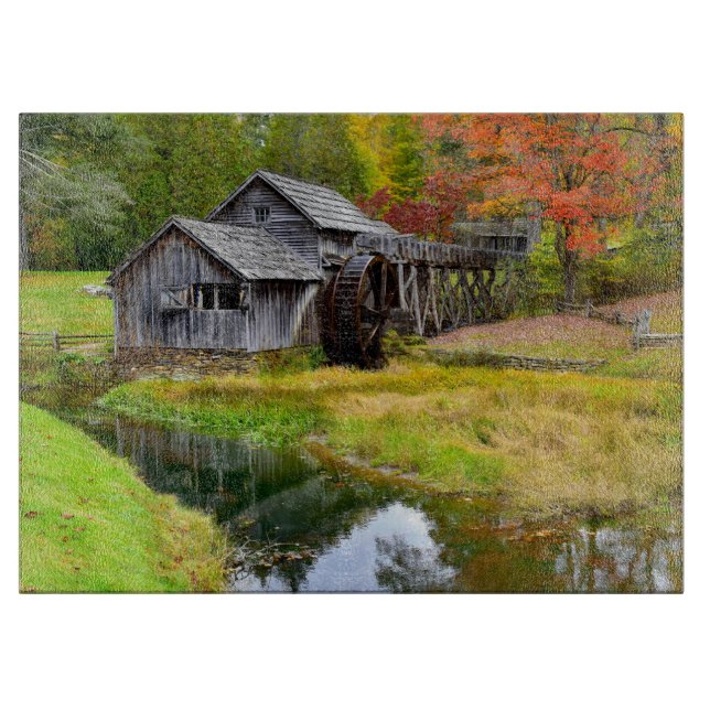 Planche À Découper Mabry Mill à l'automne (Devant)