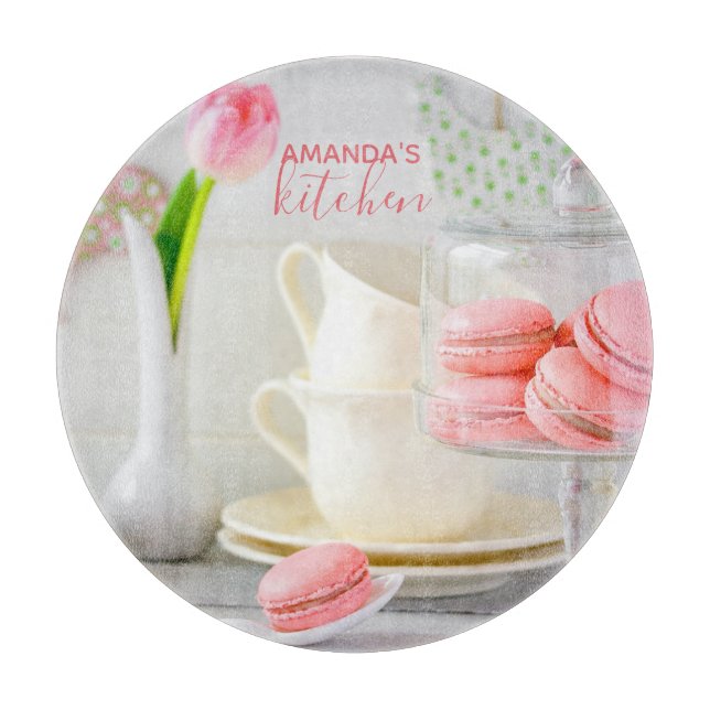 Planche À Découper Macarons Dans La Table De Coupe KItchen - Arrondi (Devant)