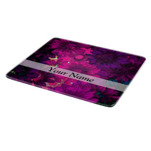 Planche À Découper Magenta floral moderne