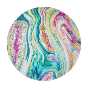 Planche À Découper Magic Marbling : Metallic Paint Design.