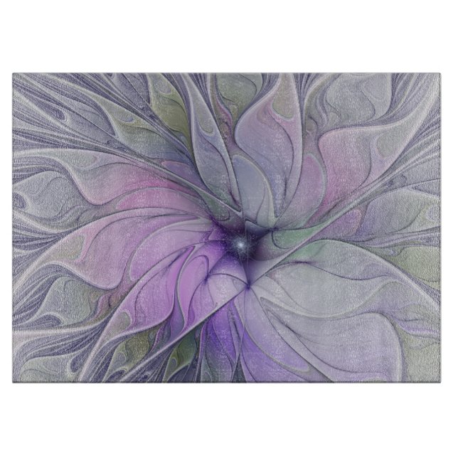 Planche À Découper Magnifique beauté moderne abstraite fleur d'art fr (Devant)