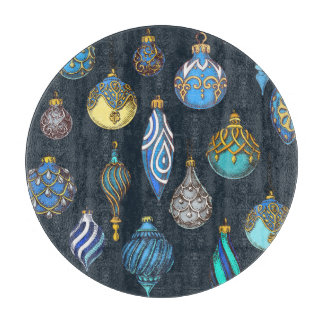 Planche À Découper Main De Noël Dessinée, Décorations Vintages.