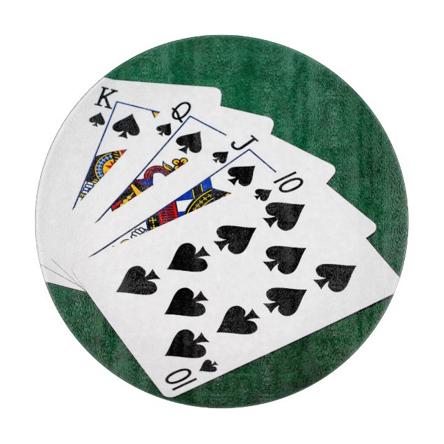 Planche À Découper Mains de poker - Brosse royale - Costume de pique (Devant)