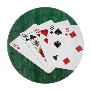 Planche À Découper Mains de poker - Carte haute - As