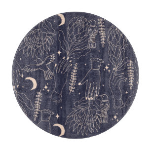 Planche À Découper Mains vintages et oiseaux : Motif artistique