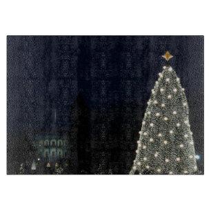 Planche À Découper Maison Blanche et arbre de Noël national Holiday D