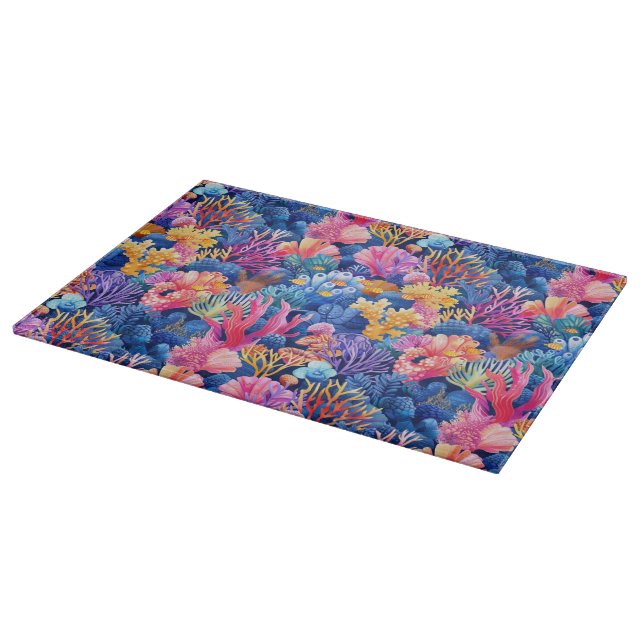 Planche À Découper Maison de plage carrelée corail motif (Coin)