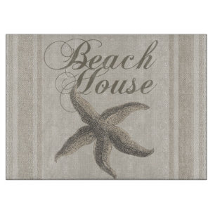 Planche À Découper Maison de plage Starfish Bord de mer Côté côte