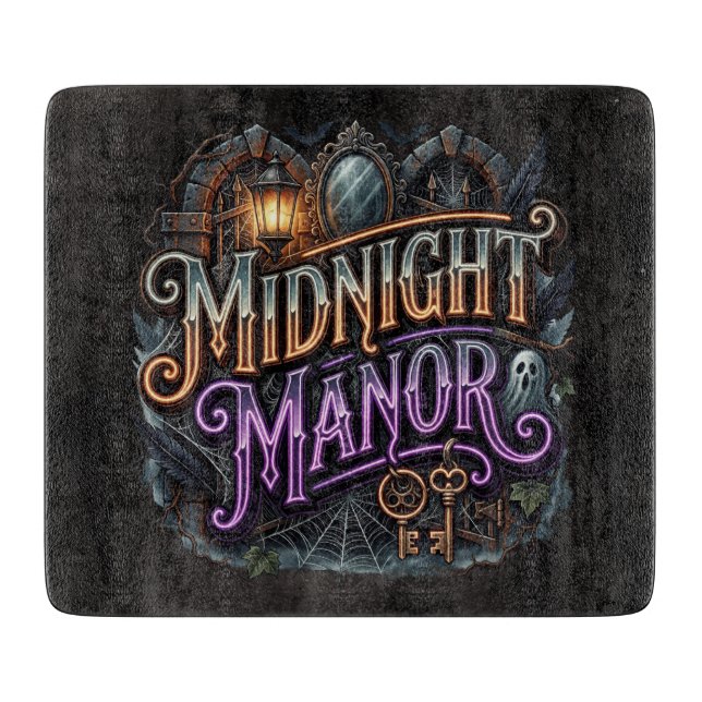 Planche À Découper Maison hantée de Halloween Midnight Manor  (Devant)