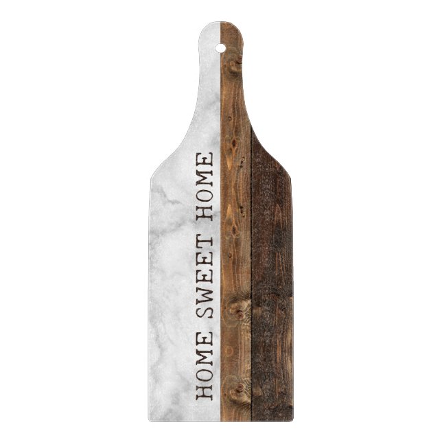 Planche À Découper Maison unique en bois et marbre Maison douce (Devant)