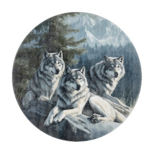 Planche À Découper Majestic Loups Découpe en verre
