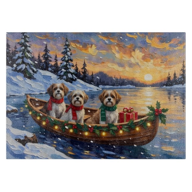 Planche À Découper Malti Tzu Noël Bateau Vacances (Devant)