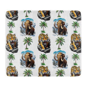 Planche À Découper Mammoth Sabertooth Tiger âge de glace Conception M