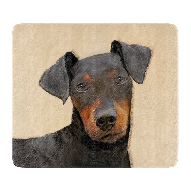 Planche À Découper Manchester Terrier Peinture Art animal original (Devant)
