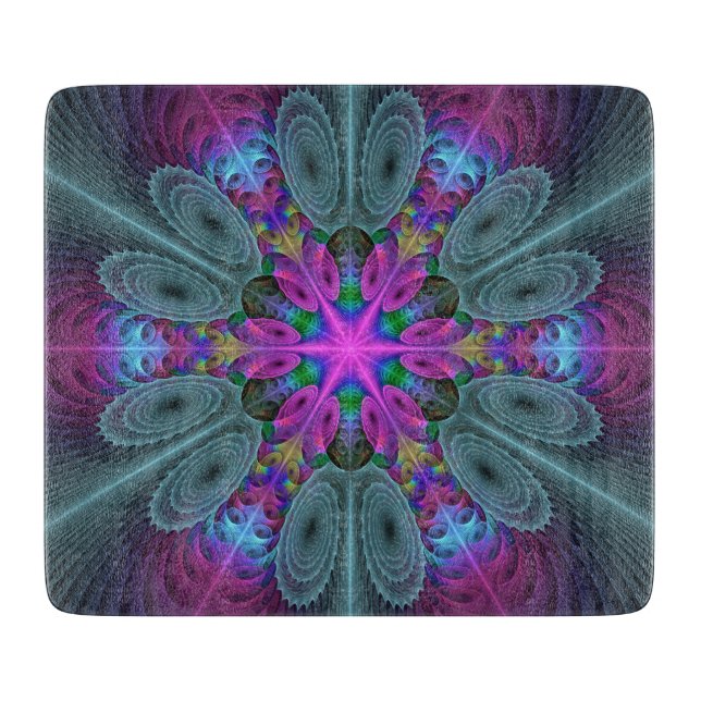 Planche À Découper Mandala à partir de la couleur centrale Art fracta (Devant)