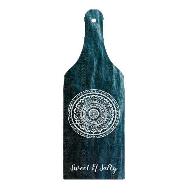Planche À Découper Mandala Blanc Laissez la mer vous libérer (Devant)