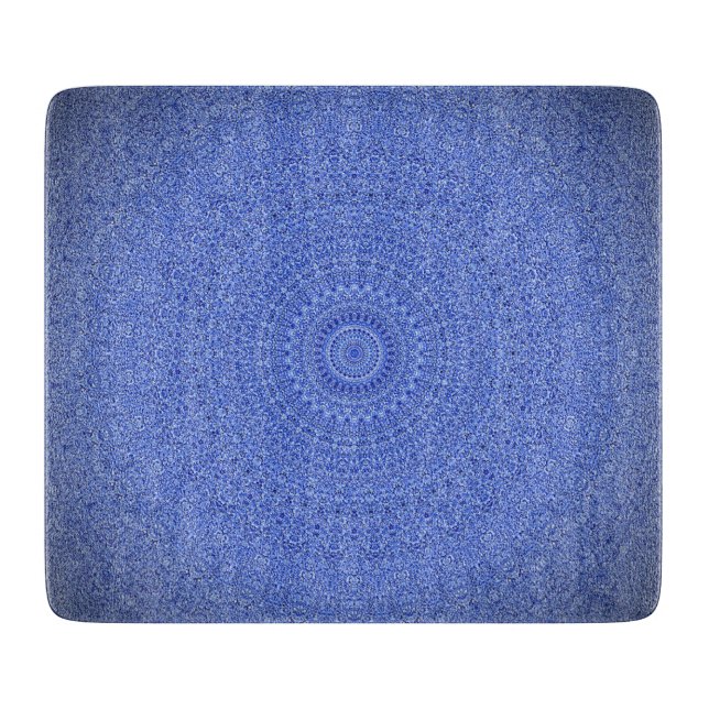 Planche À Découper Mandala bleu (Devant)