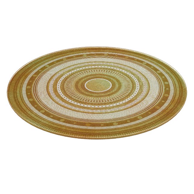 Planche À Découper Mandala doré et pailleté (Coin)