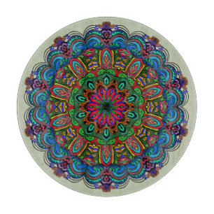 Planche À Découper Mandala dynamique Floral & Motif géométrique