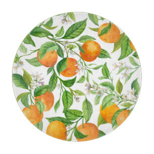 Planche À Découper Mandarin : Motif coloré tropical