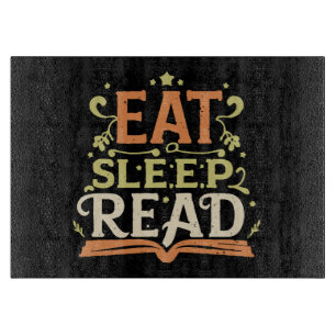 Planche À Découper Manger Dormir Lire, Lecture Amusante