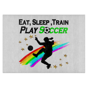 PLANCHE À DÉCOUPER MANGER, DORMIR, TRAIN JOUER AU FOOTBALL