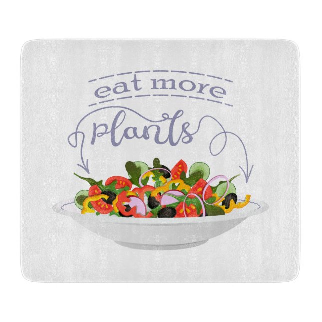 Planche À Découper Mangez plus de plantes frais motivation salade let (Devant)