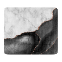 Marbre blanc Agate noire Paillettes d'or rose