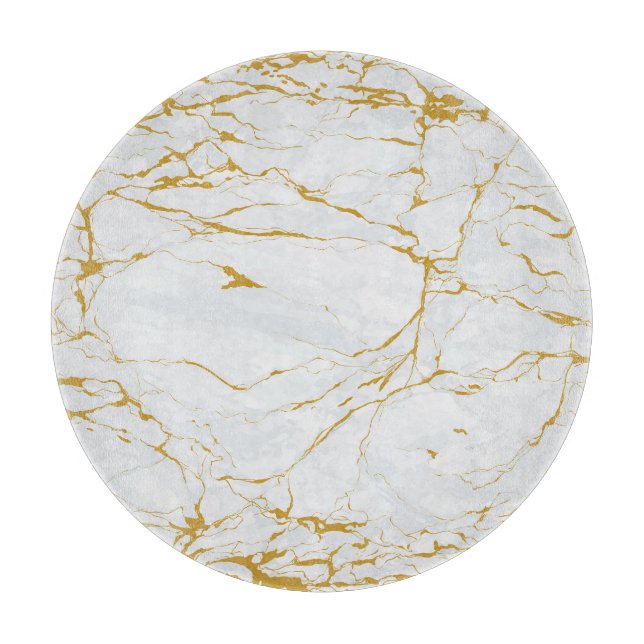 Planche À Découper Marbre Golden Texture Motif sans couture (Devant)