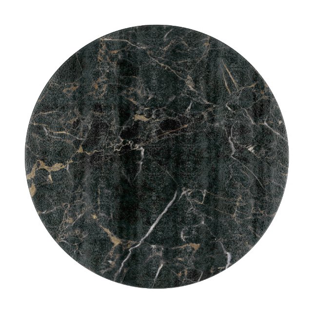 Planche À Découper Marbre Noir Élégant : Fond Texturé (Devant)