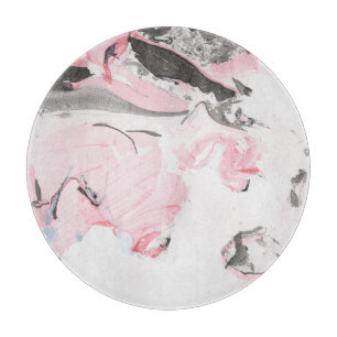 Planche À Découper Marbre noir rose : main tirée