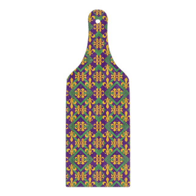 Planche À Découper Mardi Gras Fleur de lis (Devant)
