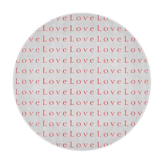 Planche À Découper Mariage d'amour rouge unique élégant (Devant)