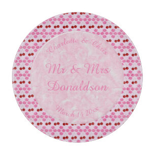 Planche À Découper Mariage de printemps rose Cerisier en fleurs et ce
