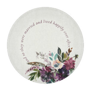 Planche À Découper Mariage floral aquarelle ivoire de splendeur de Bo