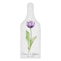 Mariage minimaliste de tulipe simple violet profon