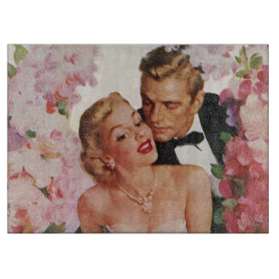 Planche À Découper Mariage Vintage, Jeunes Mariés et Mariée Rétro