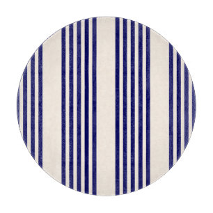 Planche À Découper Marine bleu et beige cinq bandes motif