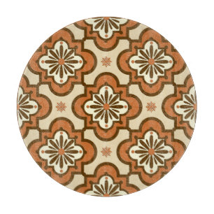 Planche À Découper Marocain motif en carreaux - Rust et Tan