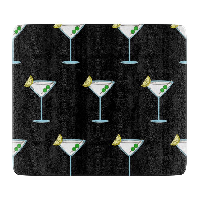 Planche À Découper Martini Amateurs De Cocktail Bar De Verre Alcool (Devant)
