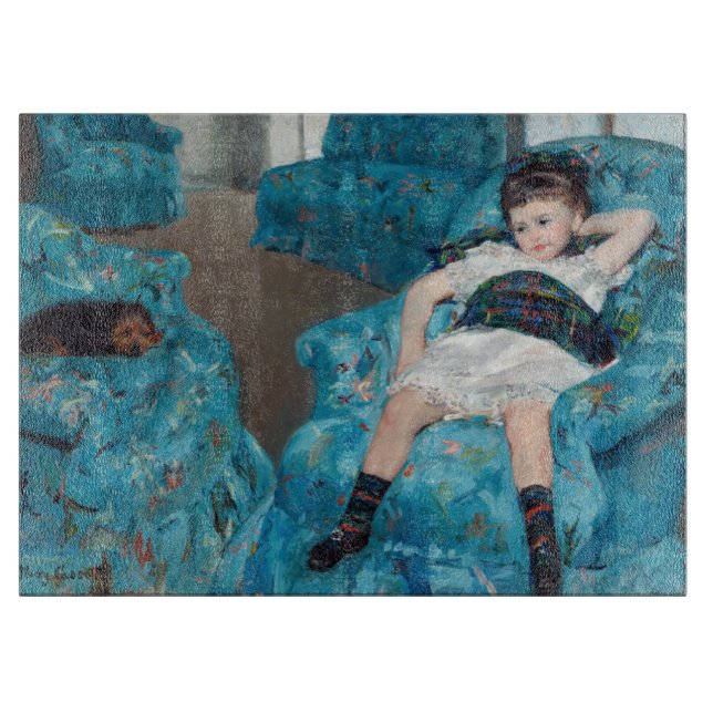 Planche À Découper Mary Cassatt - Petite fille dans un fauteuil bleu (Devant)