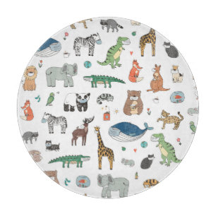 Planche À Découper Masque animal pour enfants, motif de virus.