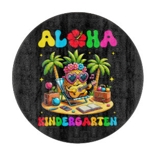Planche À Découper Maternelle Aloha Ananas Hawaï Rentree Scolaire