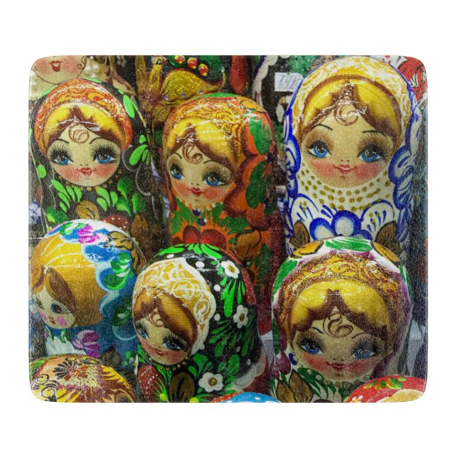 Planche À Découper Matryoshka Poupées Souvenir Kiosque Voyage Photo (Devant)