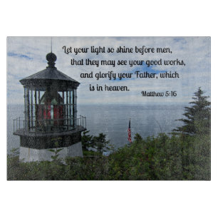 Planche À Découper Matthieu 5:16 Que votre lumière brillât devant les