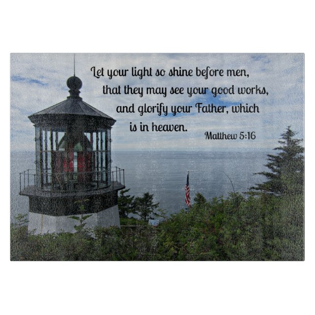 Planche À Découper Matthieu 5:16 Que votre lumière brillât devant les (Devant)