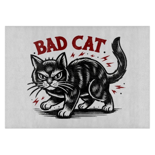 Planche À Découper Mauvais Chat (Devant)