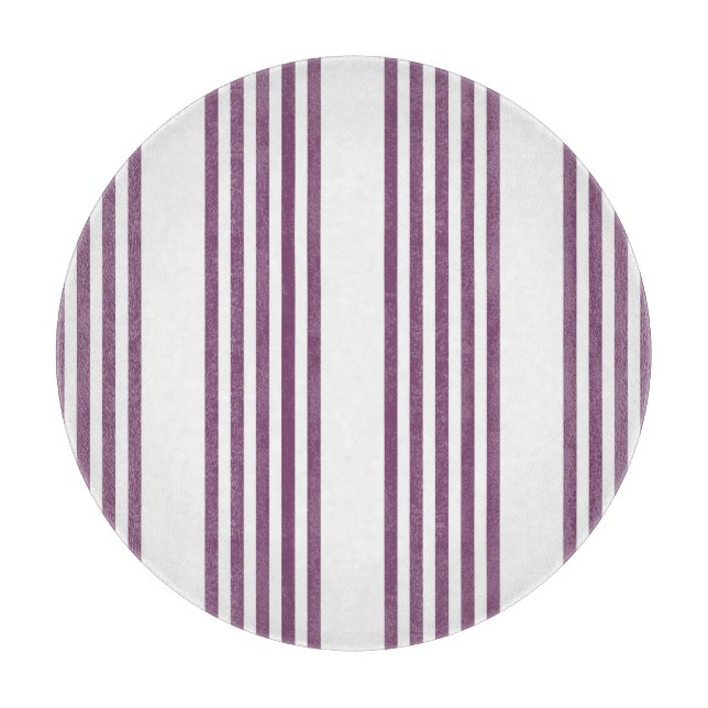 Planche À Découper Mauve violet blanc cinq bandes motif (Devant)